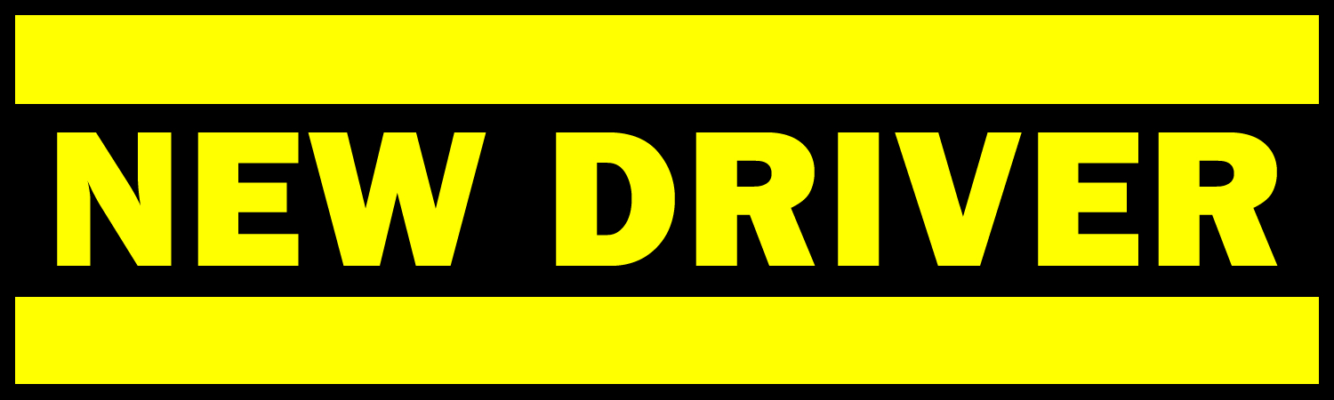 New Driver Vinyl Sticker, Window Cling or Magnet in UV Laminate Coating - Custom Bumper Sticker, Vinyl Sticker, or Magnet