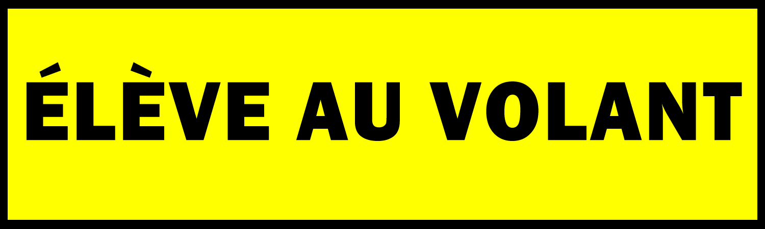 Eleve Au Volant Bumper Sticker, Magnet or Window Cling - Custom Bumper Sticker, Vinyl Sticker, or Magnet