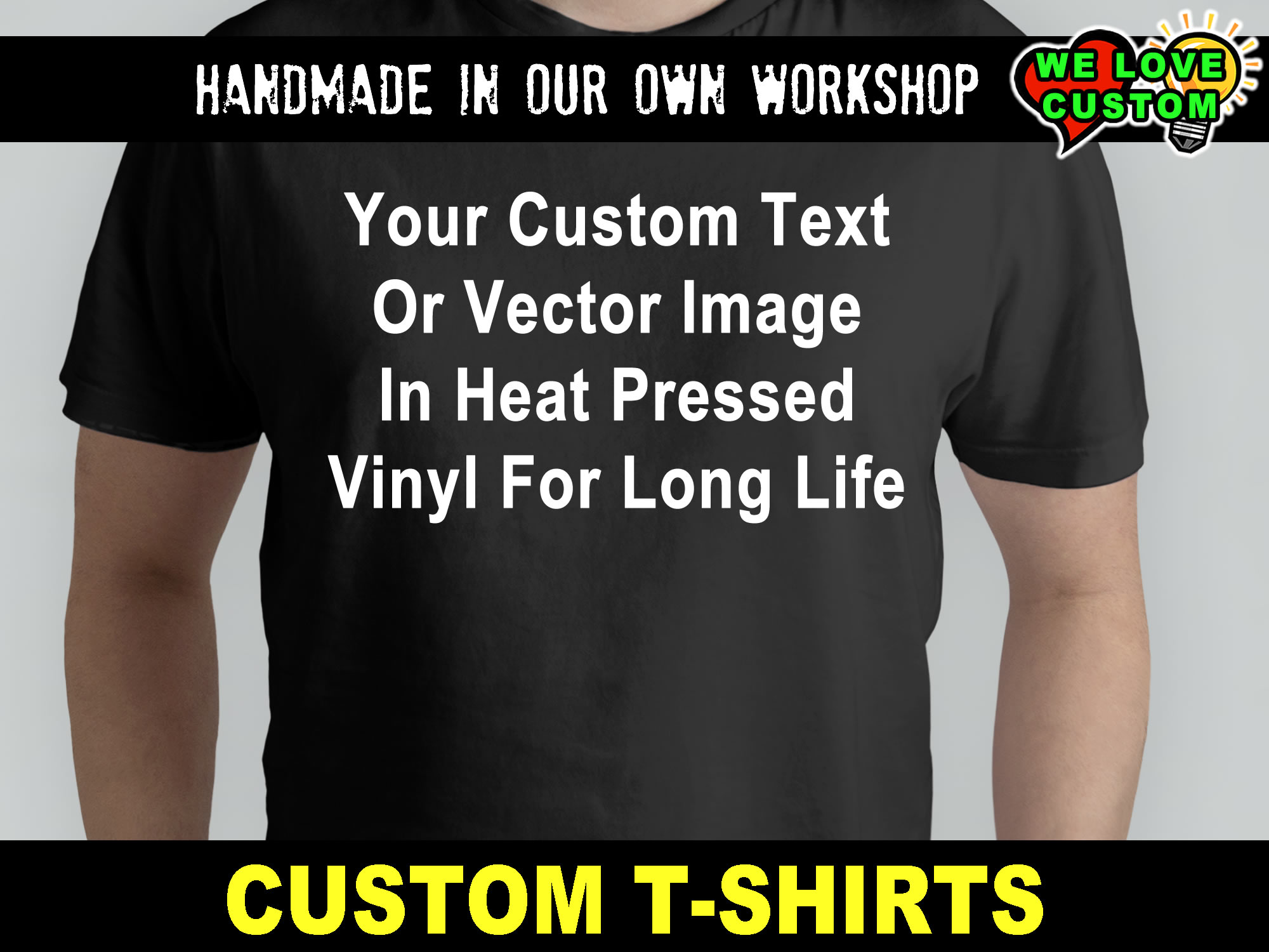 Custom Vinyl Print T-Shirt - Custom Bumper Sticker, Vinyl Sticker, or Magnet
