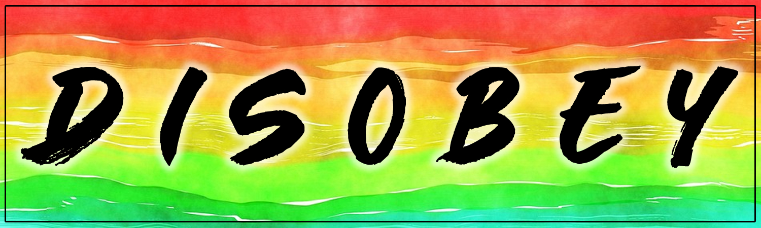 Disobey Vinyl Sticker, Window Cling or Magnet in UV Laminate Coating - Custom Bumper Sticker, Vinyl Sticker, or Magnet