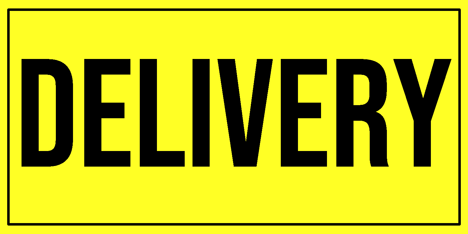 Delivery Vinyl Sticker, Window Cling or Magnet in UV Laminate Coating - Custom Bumper Sticker, Vinyl Sticker, or Magnet