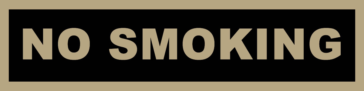No Smoking Vinyl Sticker, Window Cling or Magnet in UV Laminate Coating - Custom Bumper Sticker, Vinyl Sticker, or Magnet