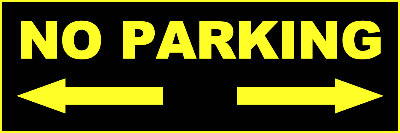 No Parking Vinyl Sticker, Window Cling or Magnet in UV Laminate Coating - Custom Bumper Sticker, Vinyl Sticker, or Magnet