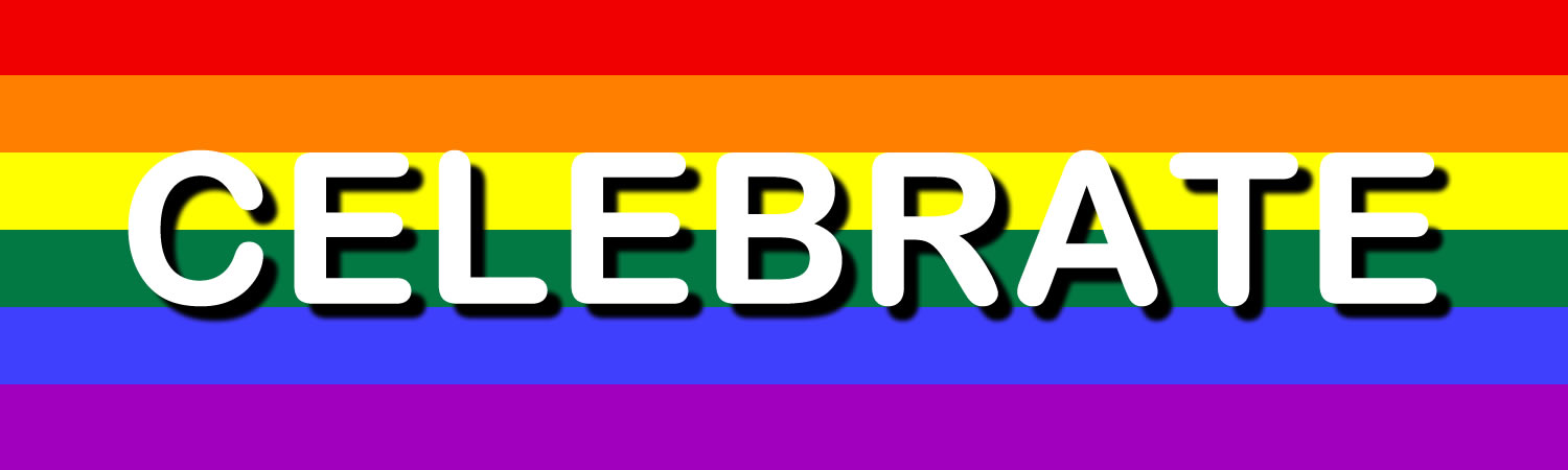 Celebrate Pride Custom Vinyl Sticker, Window Cling or Magnet in UV Laminate Coating - Custom Bumper Sticker, Vinyl Sticker, or Magnet