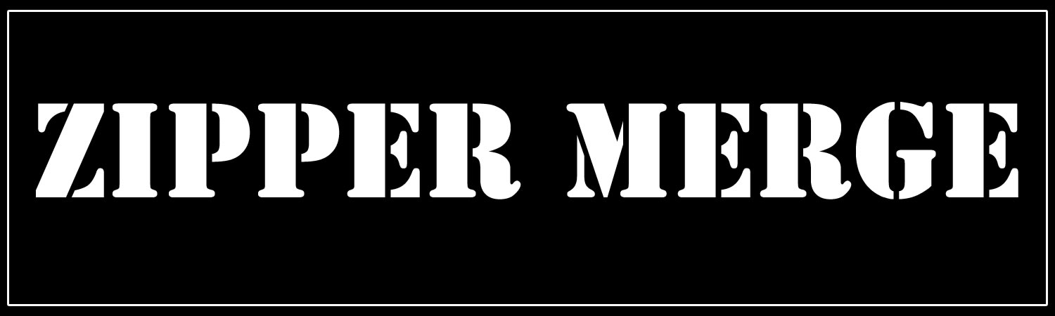 Zipper Merge Vinyl Bumper Sticker, Window Cling or Bumper Sticker Magnet in UV Laminate Coating - Custom Bumper Sticker, Vinyl Sticker, or Magnet