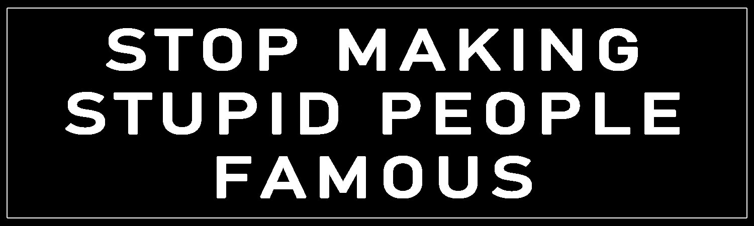  Stop Making Stupid People Famous  Vinyl Bumper Sticker  Window Cling or Bumper Sticker Magnet in UV Laminate Coating - Custom Bumper Sticker, Vinyl Sticker, or Magnet