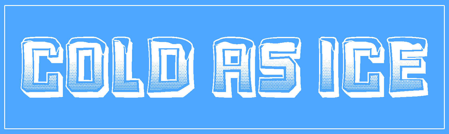  Cold As Ice  Vinyl Bumper Sticker  Window Cling or Bumper Sticker Magnet in UV Laminate Coating - Custom Bumper Sticker, Vinyl Sticker, or Magnet