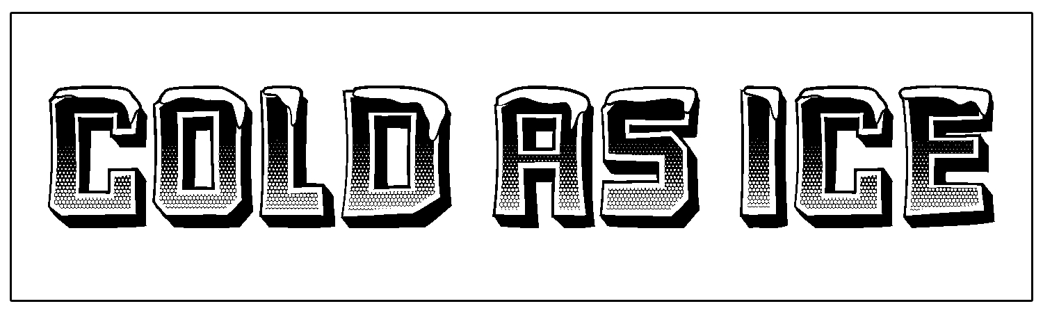  Cold As Ice  Vinyl Bumper Sticker  Window Cling or Bumper Sticker Magnet in UV Laminate Coating - Custom Bumper Sticker, Vinyl Sticker, or Magnet