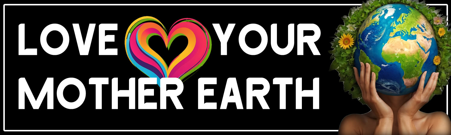 Love Your Mother Earth Vinyl Bumper Sticker  Window Cling or Bumper Sticker Magnet in UV Laminate Coating - Custom Bumper Sticker, Vinyl Sticker, or Magnet