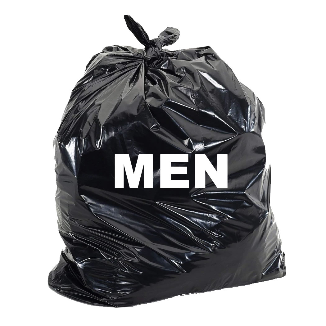 Men Are Trash Vinyl Bumper Sticker  Window Cling or Bumper Sticker Magnet in UV Laminate Coating - Custom Bumper Sticker, Vinyl Sticker, or Magnet