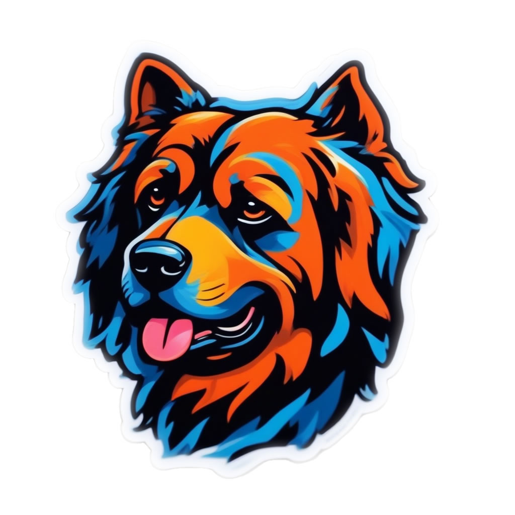 Dog Vinyl Bumper Sticker  Window Cling or Bumper Sticker Magnet in UV Laminate Coating - Custom Bumper Sticker, Vinyl Sticker, or Magnet