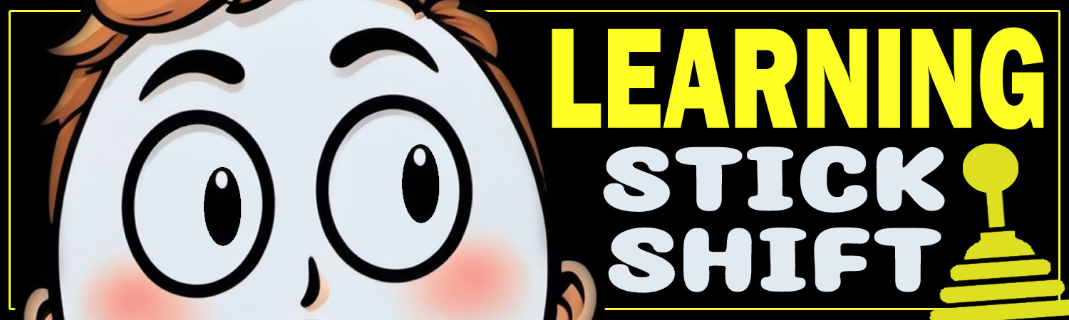 Learning Stick Shift Vinyl Bumper Sticker  Window Cling or Bumper Sticker Magnet in UV Laminate Coating - Custom Bumper Sticker, Vinyl Sticker, or Magnet