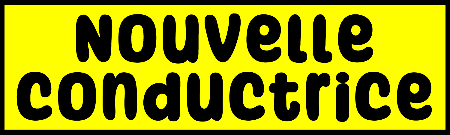 Nouvelle Conductrice Vinyl Bumper Sticker  Window Cling or Bumper Sticker Magnet in UV Laminate Coating - Custom Bumper Sticker, Vinyl Sticker, or Magnet