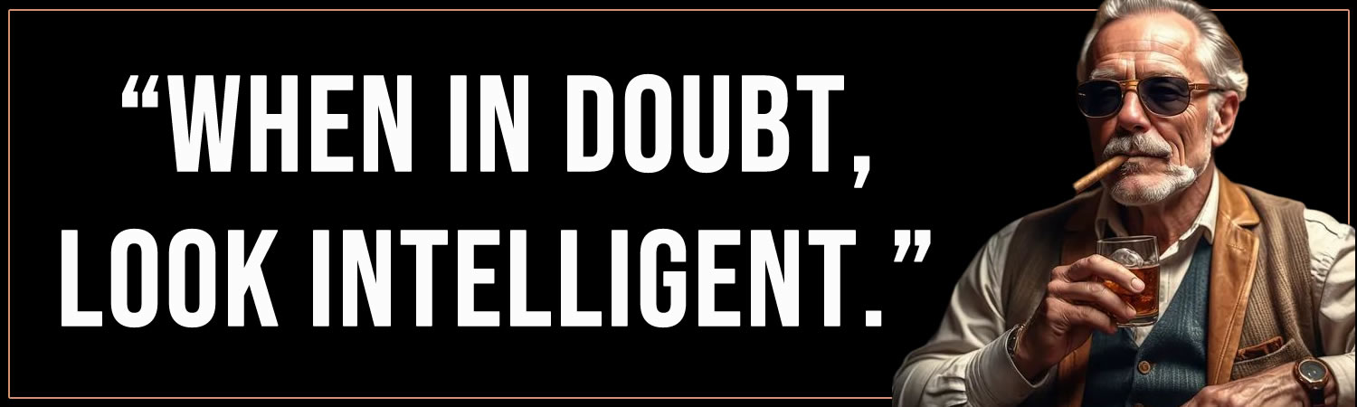 When in Doubt  Look Intelligent Vinyl Bumper Sticker  Window Cling or Bumper Sticker Magnet in UV Laminate Coating - Custom Bumper Sticker, Vinyl Sticker, or Magnet