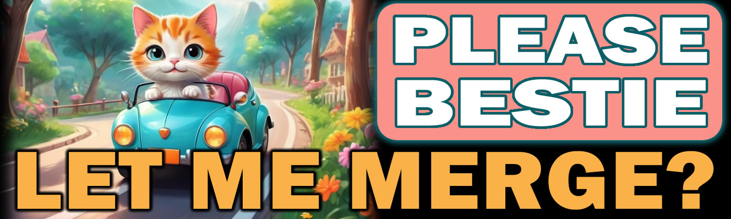 Please Bestie Let me Merge Vinyl Bumper Sticker  Window Cling or Bumper Sticker Magnet in UV Laminate Coating - Custom Bumper Sticker, Vinyl Sticker, or Magnet