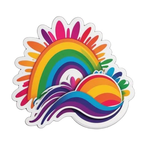 Rainbow Magnet - Custom Bumper Sticker, Vinyl Sticker, or Magnet