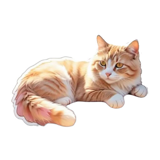 Orange Tabby Cat Sticker Magnet - Custom Bumper Sticker, Vinyl Sticker, or Magnet