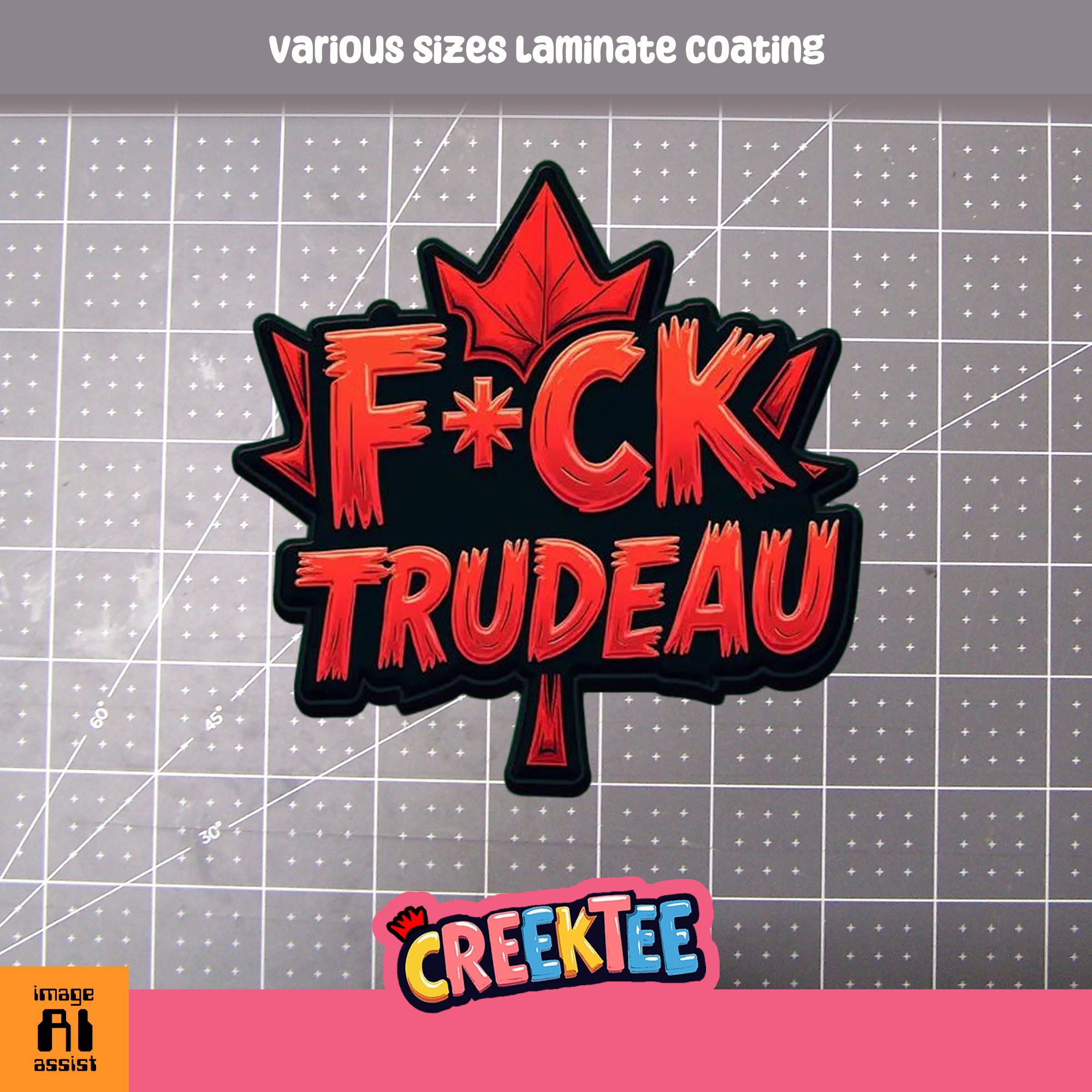 F CK Trudeau Die Cut Vinyl Sticker  Window Cling or Magnet with Laminate Coating in Various Sizes - Custom Bumper Sticker, Vinyl Sticker, or Magnet