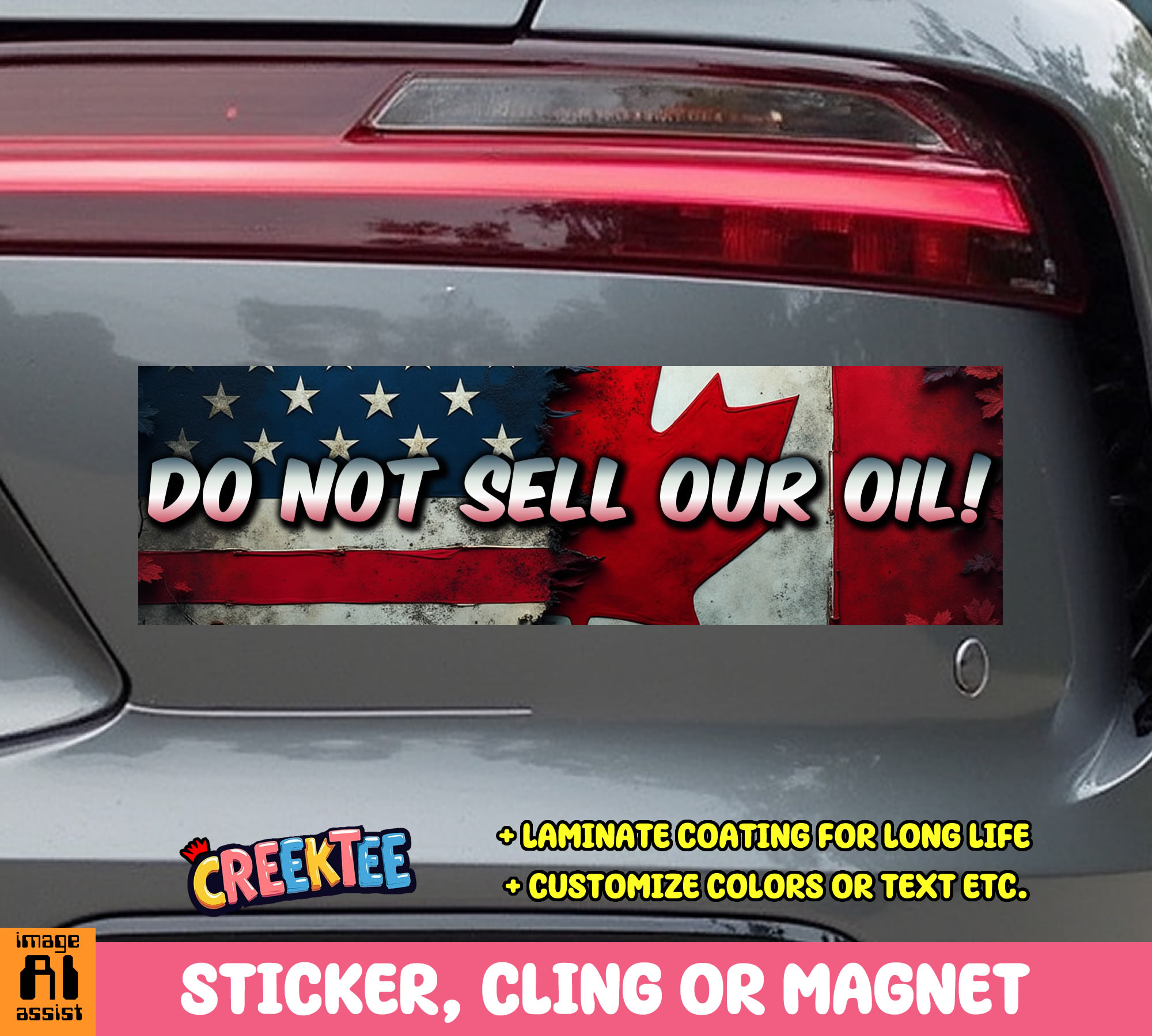 Do Not Sell Our Oil Vinyl Bumper Sticker  Window Cling or Magnet in UV Laminate Coating and Various Sizes - Custom Bumper Sticker, Vinyl Sticker, or Magnet