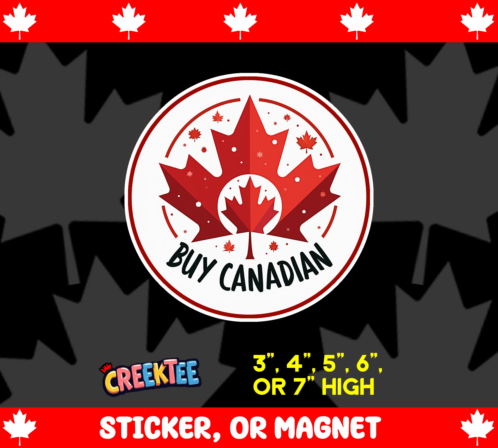Buy Canadian Die Cut Vinyl Sticker  Window Cling or Magnet with Laminate Coating in Various Sizes - Custom Bumper Sticker, Vinyl Sticker, or Magnet
