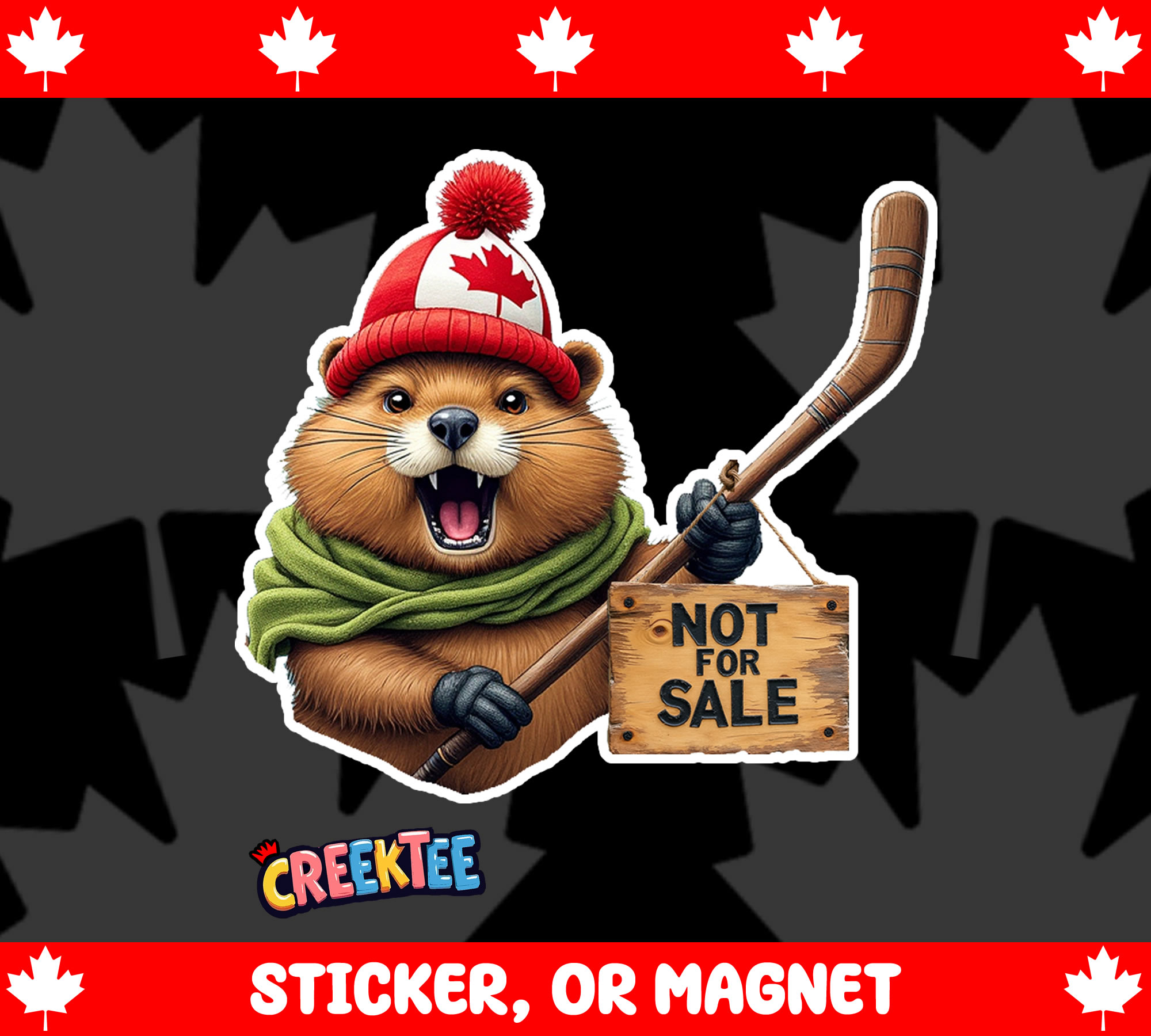 Canada is Not for Sale Die Cut Vinyl Sticker  Window Cling or Magnet with Laminate Coating in Various Sizes - Custom Bumper Sticker, Vinyl Sticker, or Magnet