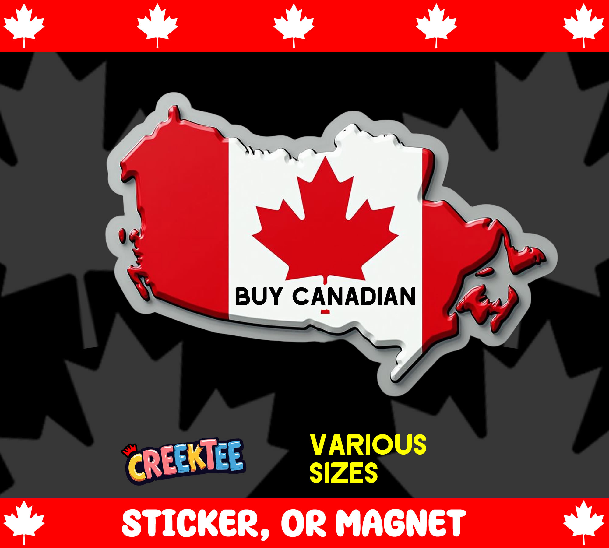 Buy Canadian Die Cut Vinyl Sticker  Window Cling or Magnet with Laminate Coating in Various Sizes - Custom Bumper Sticker, Vinyl Sticker, or Magnet