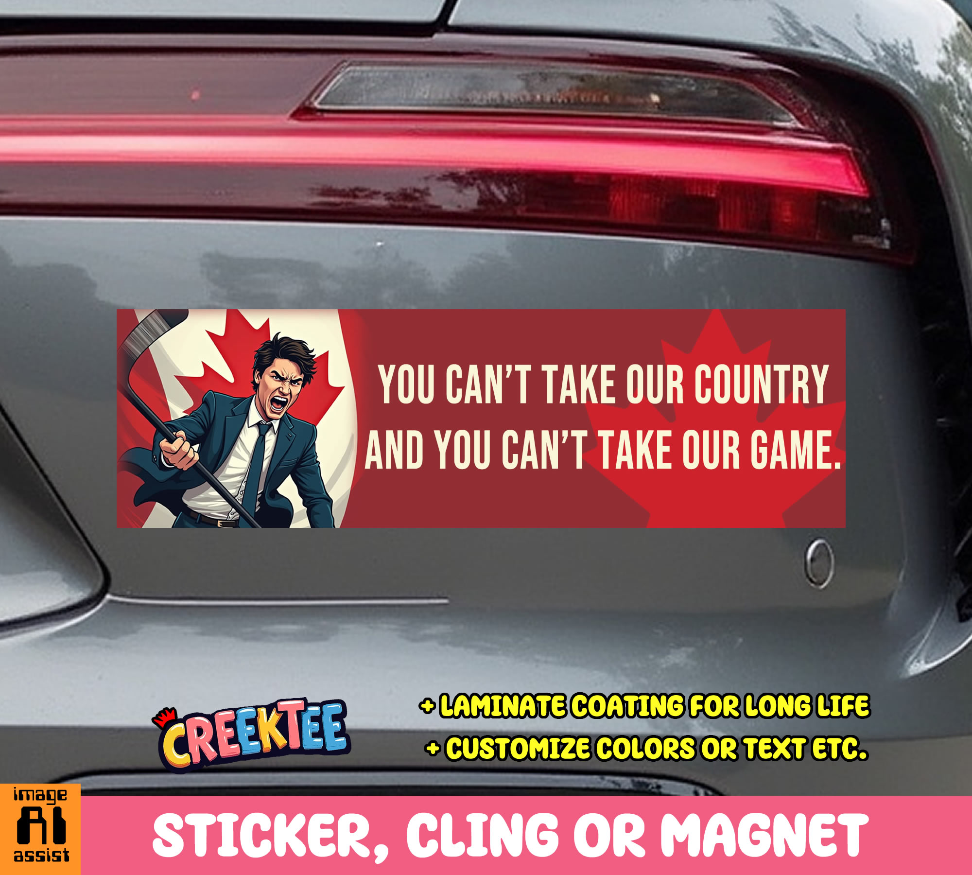 You Can t Take Our Country and You Can t Take Our Game Vinyl Bumper Sticker  Window Cling or Magnet in UV Laminate Coating and Various Sizes - Custom Bumper Sticker, Vinyl Sticker, or Magnet