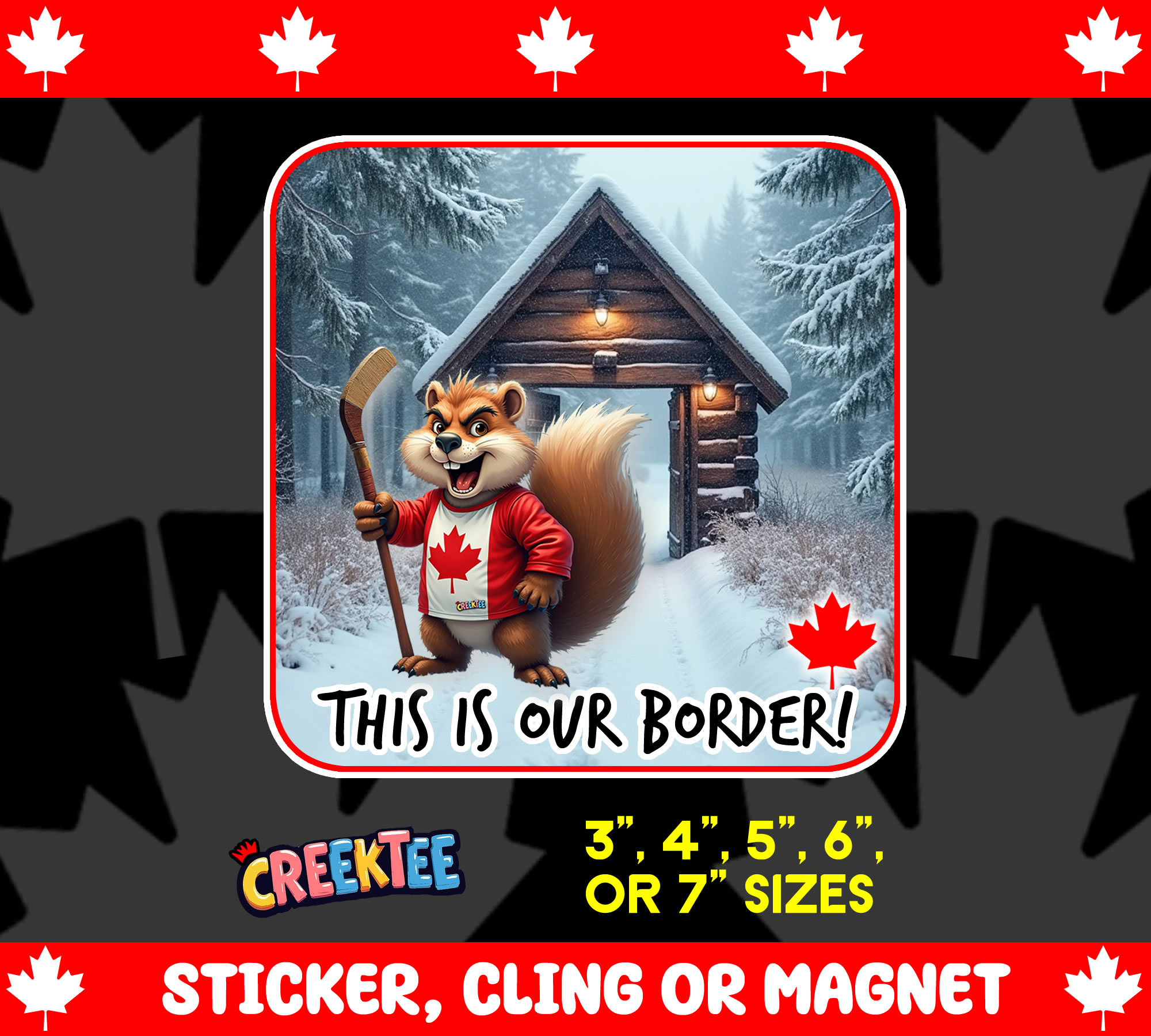 This Is Our Border  Vinyl Sticker  Window Cling or Magnet with Laminate Coating in Various Sizes - Custom Bumper Sticker, Vinyl Sticker, or Magnet
