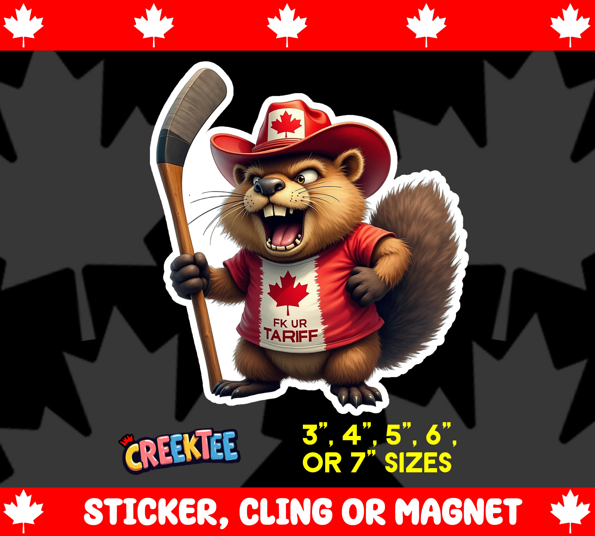 Fk Ur Tariff Die Cut Vinyl Sticker  Window Cling or Magnet with Laminate Coating in Various Sizes - Custom Bumper Sticker, Vinyl Sticker, or Magnet