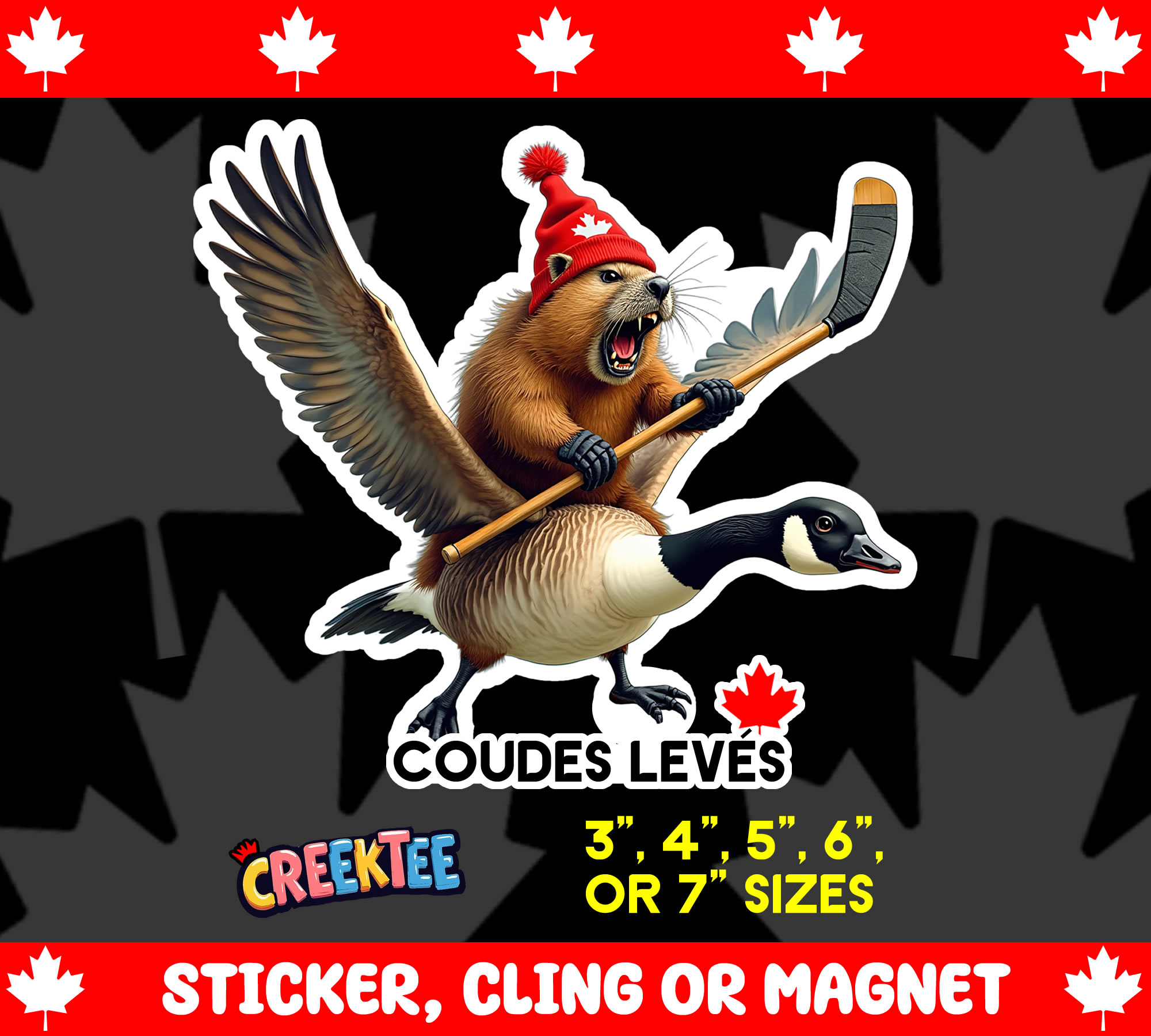Coudes Leves Die Cut Vinyl Sticker  Window Cling or Magnet with Laminate Coating in Various Sizes - Custom Bumper Sticker, Vinyl Sticker, or Magnet