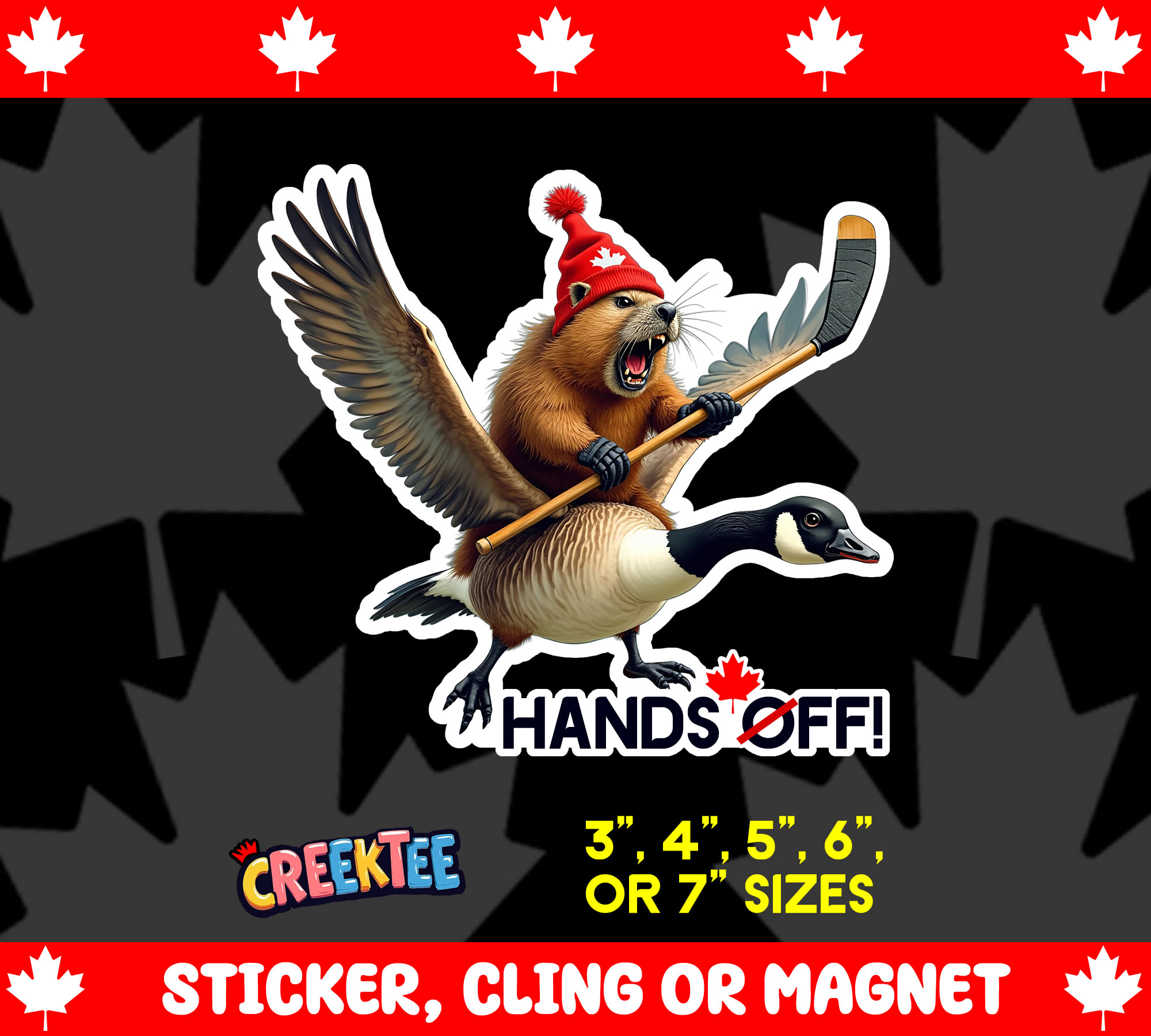 Hands Off  Die Cut Vinyl Sticker  Window Cling or Magnet with Laminate Coating in Various Sizes - Custom Bumper Sticker, Vinyl Sticker, or Magnet