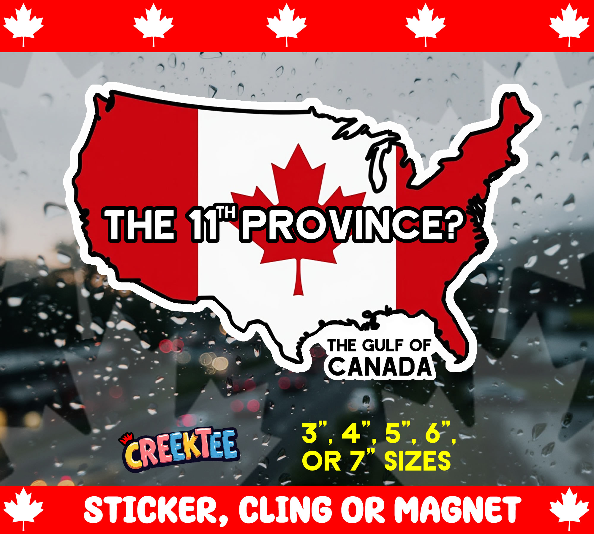 The 11th Province  Die Cut Vinyl Sticker  Window Cling or Magnet with Laminate Coating in Various Sizes - Custom Bumper Sticker, Vinyl Sticker, or Magnet