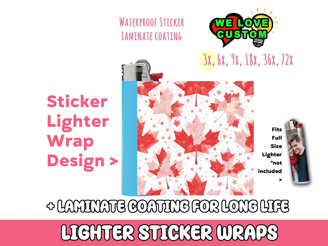 Lighter Wrap Sticker Design Lighter Wraps  Your Custom Photo or Text - Custom Bumper Sticker, Vinyl Sticker, or Magnet