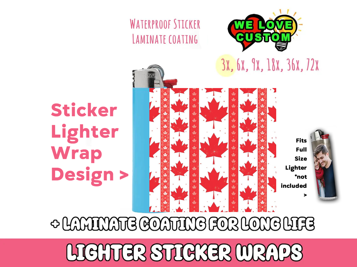 Lighter Wrap Sticker Design Lighter Wraps  Your Custom Photo or Text - Custom Bumper Sticker, Vinyl Sticker, or Magnet