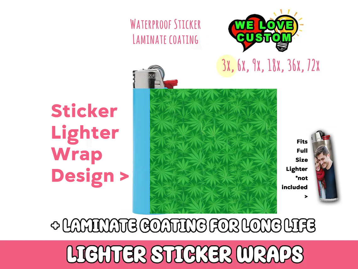 Lighter Wrap Sticker Design Lighter Wraps  Your Custom Photo or Text - Custom Bumper Sticker, Vinyl Sticker, or Magnet