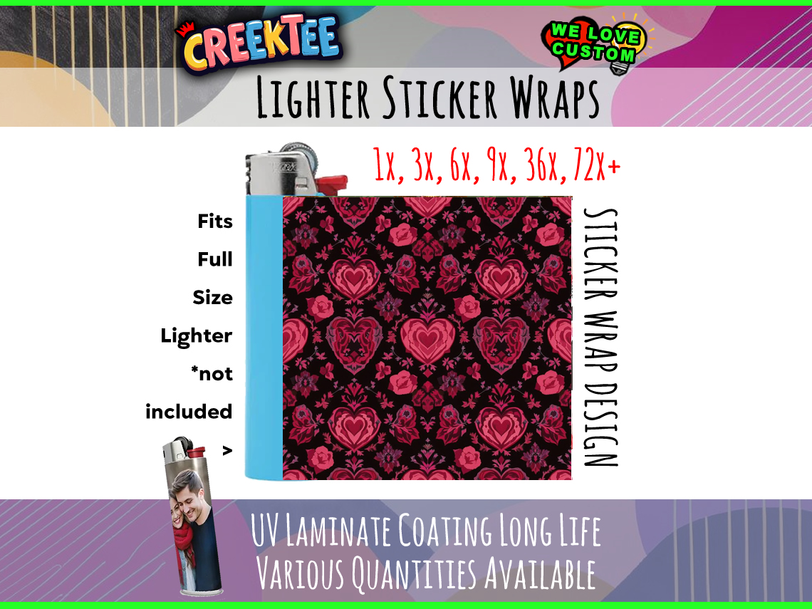 Lighter Wrap Sticker Design Lighter Wraps  Your Custom Photo or Text - Custom Bumper Sticker, Vinyl Sticker, or Magnet