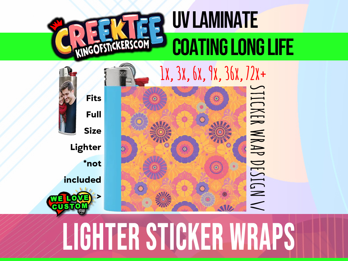 Lighter Wrap Sticker Design Lighter Wraps  Your Custom Photo or Text - Custom Bumper Sticker, Vinyl Sticker, or Magnet