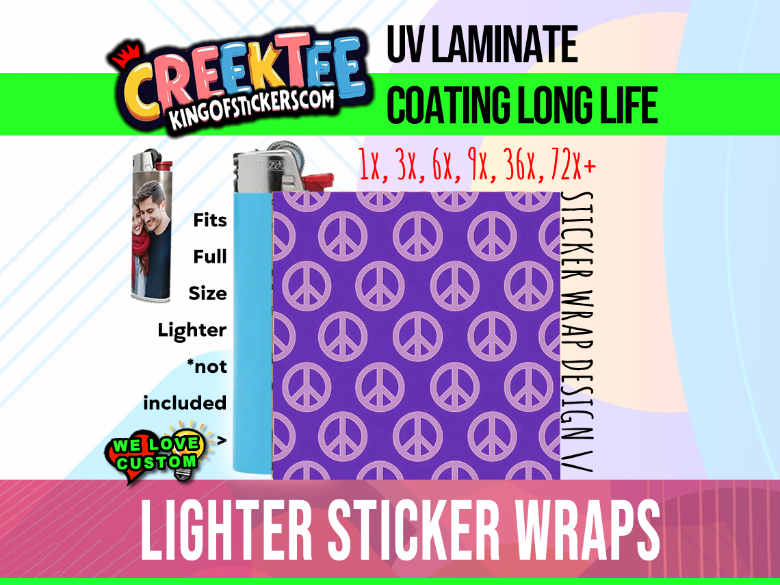 Lighter Wrap Sticker Design Lighter Wraps  Your Custom Photo or Text - Custom Bumper Sticker, Vinyl Sticker, or Magnet