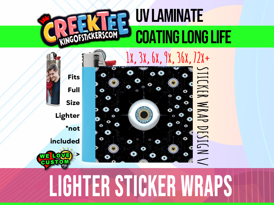 Lighter Wrap Sticker Design Lighter Wraps  Your Custom Photo or Text - Custom Bumper Sticker, Vinyl Sticker, or Magnet
