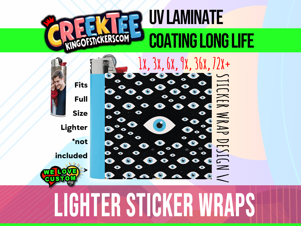 Lighter Wrap Sticker Design Lighter Wraps  Your Custom Photo or Text - Custom Bumper Sticker, Vinyl Sticker, or Magnet