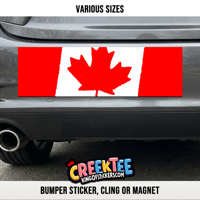 CANADA Vinyl Bumper Sticker  Window Cling or Bumper Sticker Magnet in UV Laminate Coating