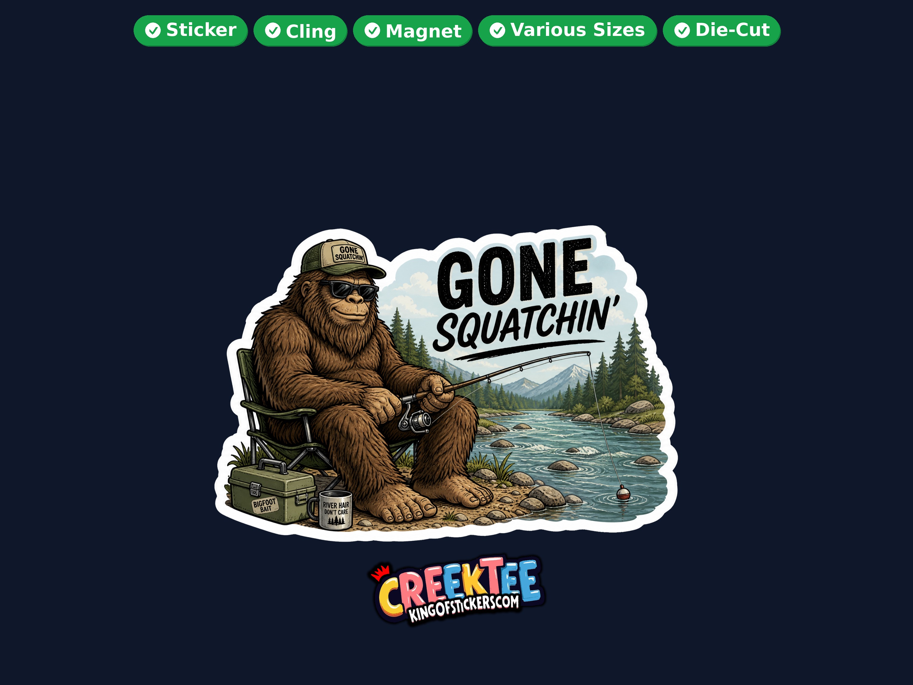 Bigfoot Sasquatch Die Cut Vinyl Sticker  Window Cling or Magnet with Laminate Coating in Various Sizes
