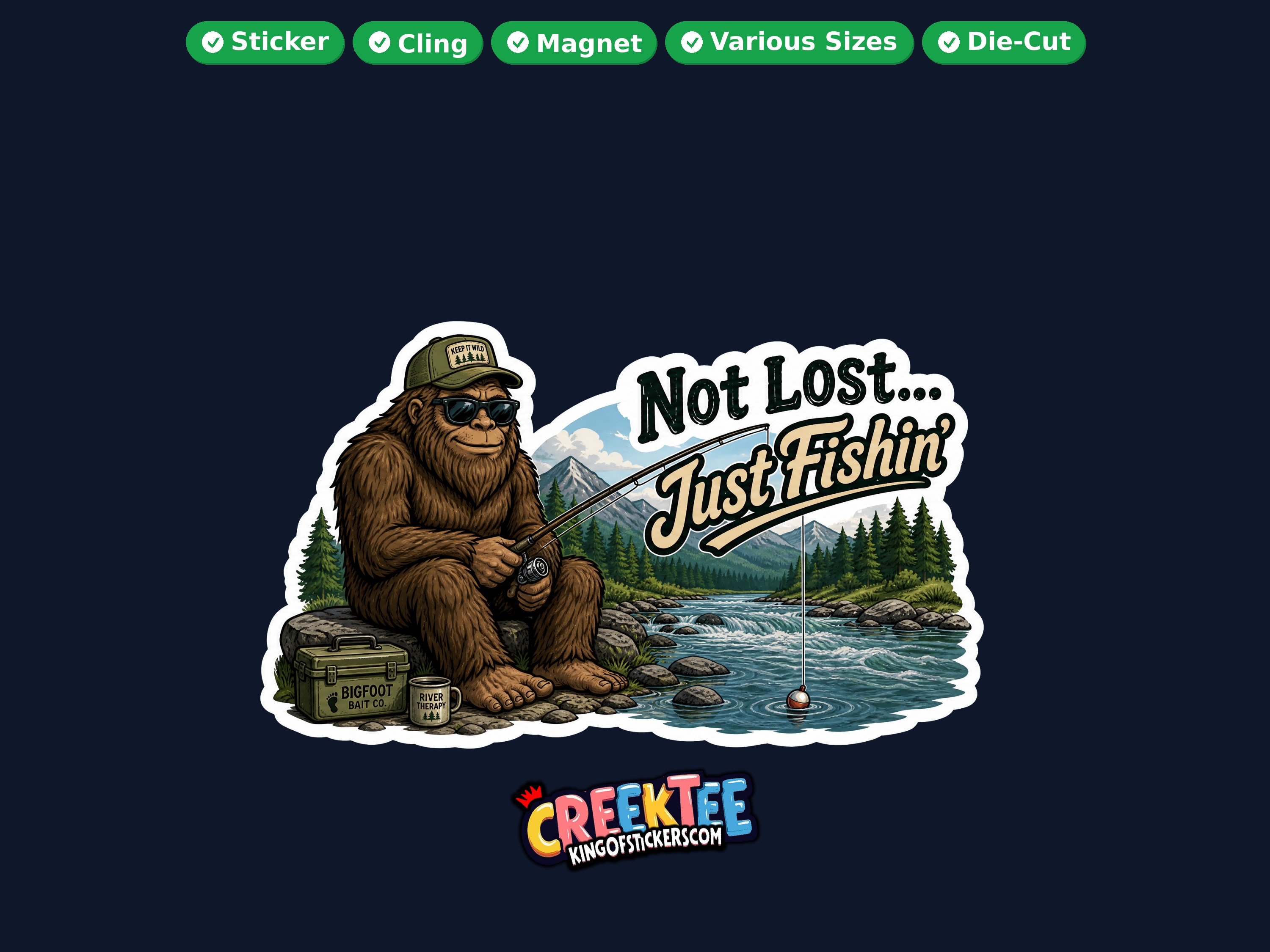 Bigfoot Sasquatch Die Cut Vinyl Sticker  Window Cling or Magnet with Laminate Coating in Various Sizes - Custom Bumper Sticker, Vinyl Sticker, or Magnet