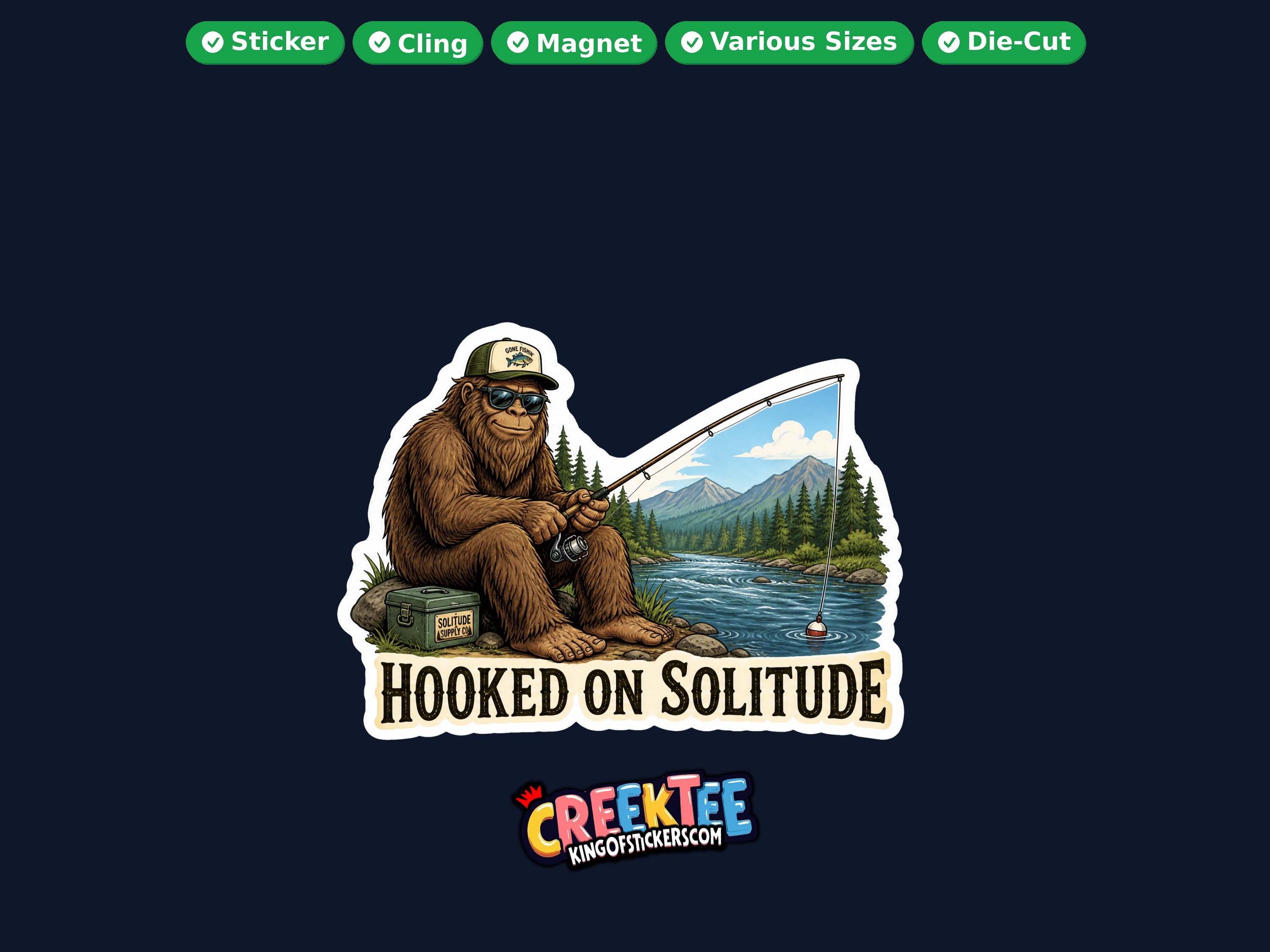 Bigfoot Sasquatch Die Cut Vinyl Sticker  Window Cling or Magnet with Laminate Coating in Various Sizes - Custom Bumper Sticker, Vinyl Sticker, or Magnet