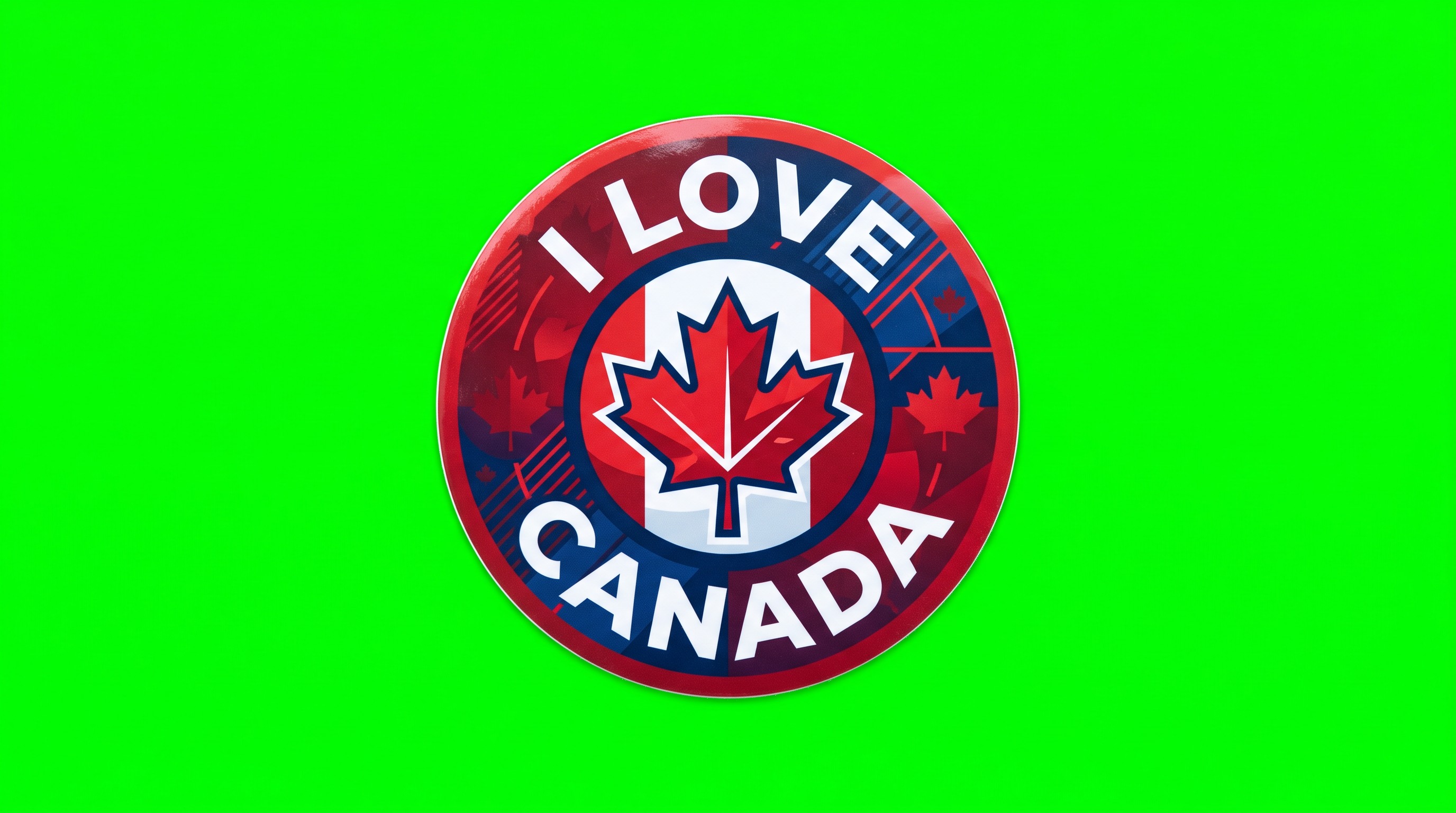 I Love Canada Die Cut Vinyl Sticker  Window Cling or Magnet with Laminate Coating in Various Sizes