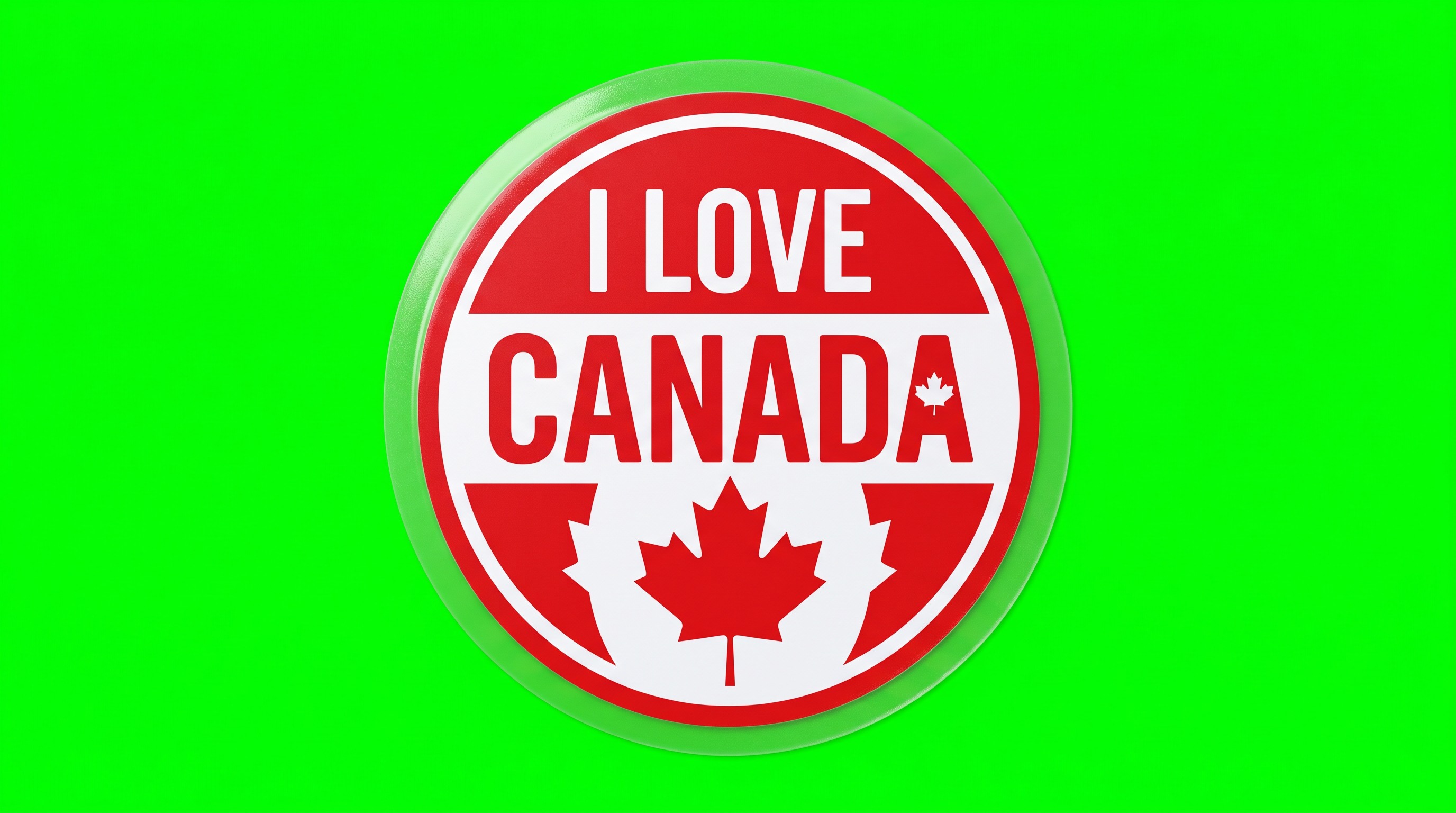 I Love Canada Die Cut Vinyl Sticker  Window Cling or Magnet with Laminate Coating in Various Sizes