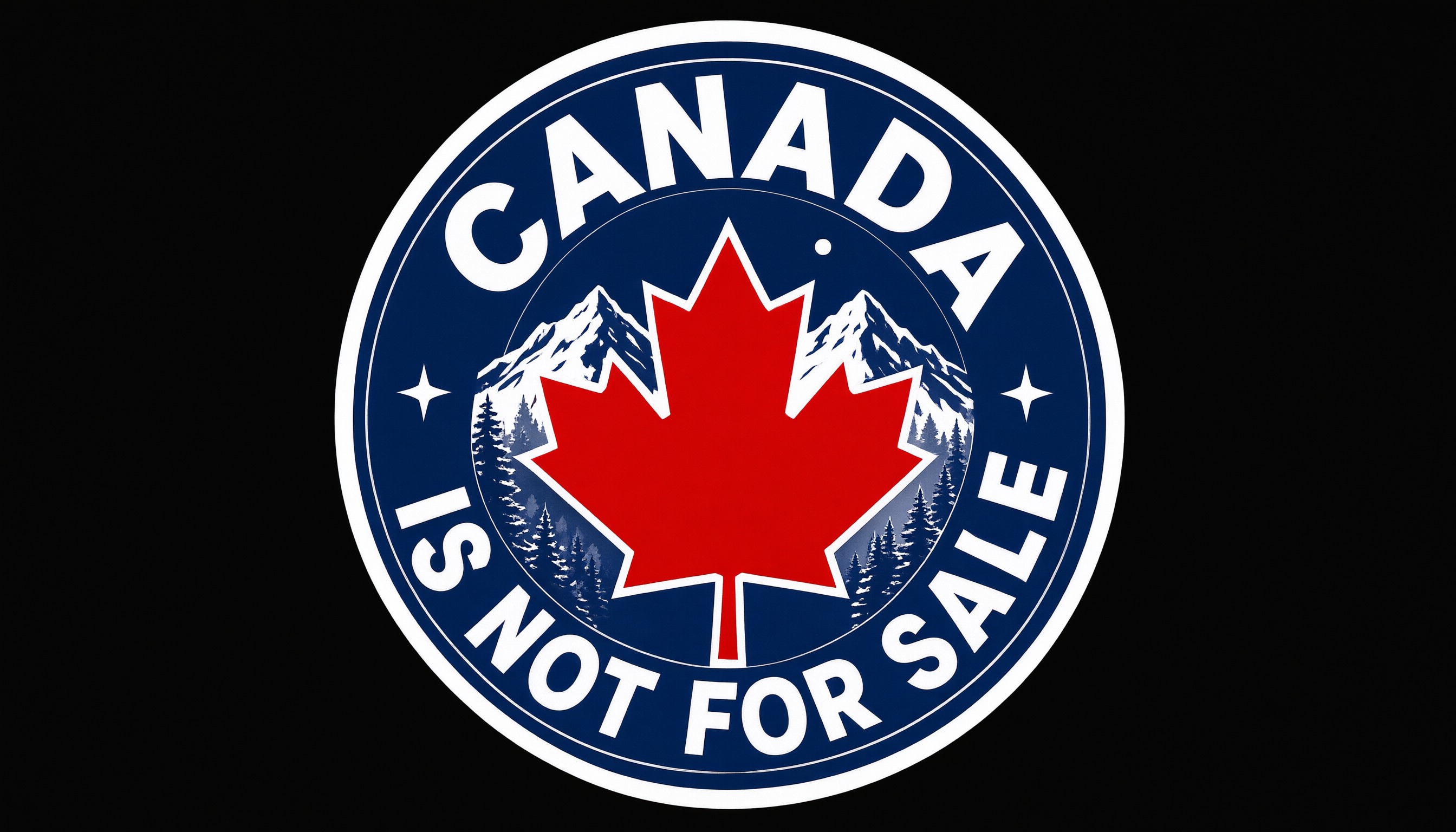 Canada Is Not For Sale Die Cut Vinyl Sticker  Window Cling or Magnet with Laminate Coating in Various Sizes