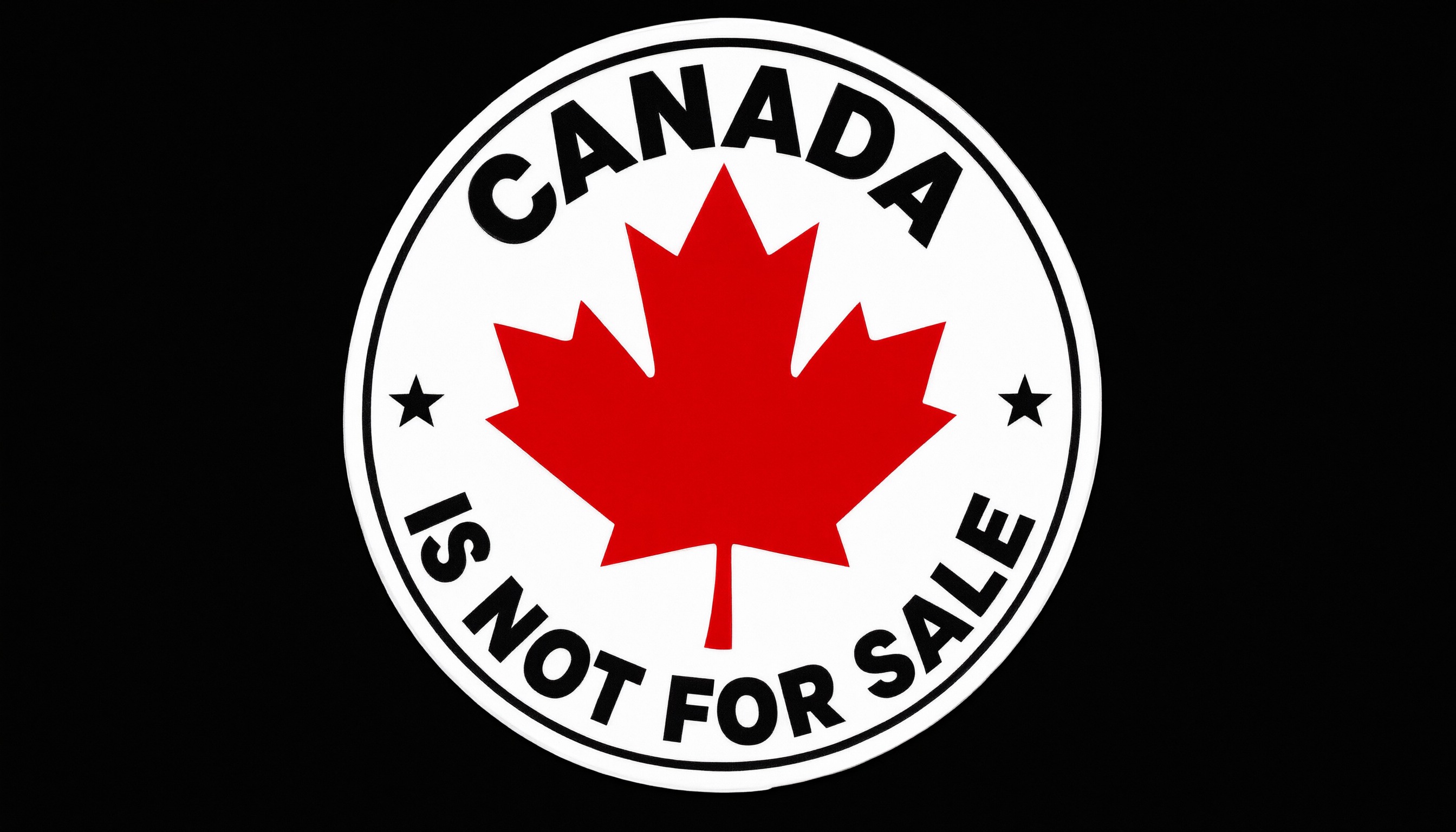 Canada Is Not For Sale Die Cut Vinyl Sticker  Window Cling or Magnet with Laminate Coating in Various Sizes
