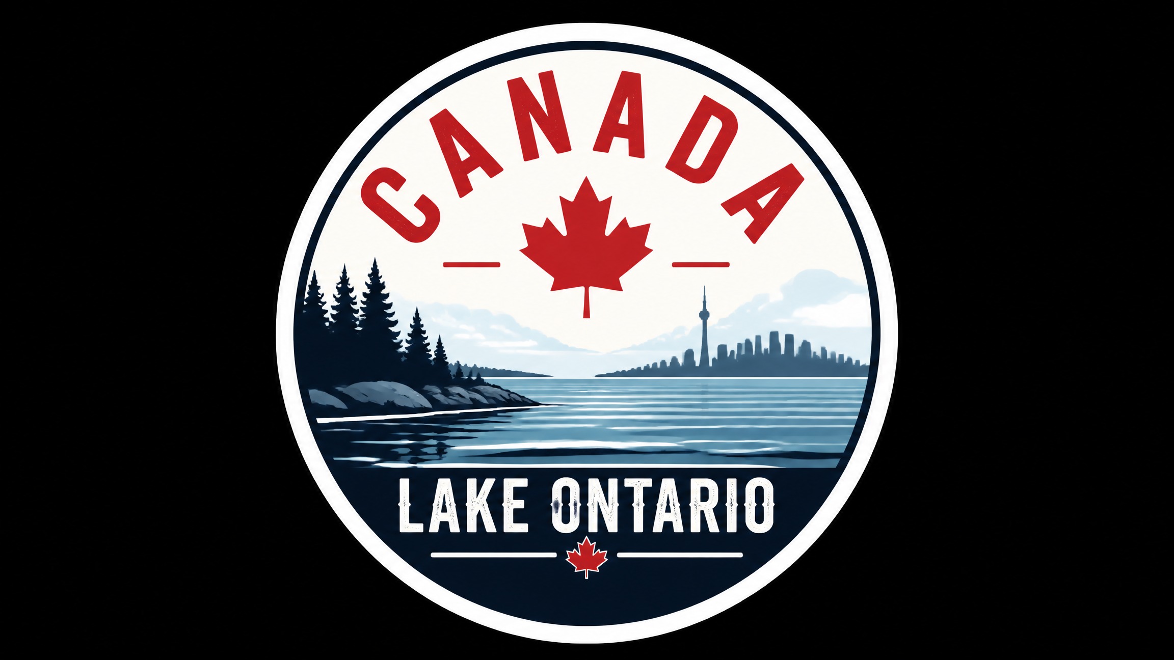 Canada Lake Ontario Vinyl Bumper Sticker  Window Cling or Bumper Sticker Magnet in UV Laminate Coating