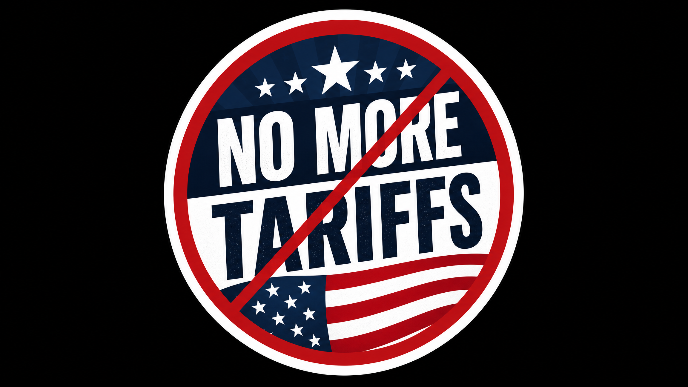 NO MORE TARIFFS Vinyl Bumper Sticker  Window Cling or Bumper Sticker Magnet in UV Laminate Coating